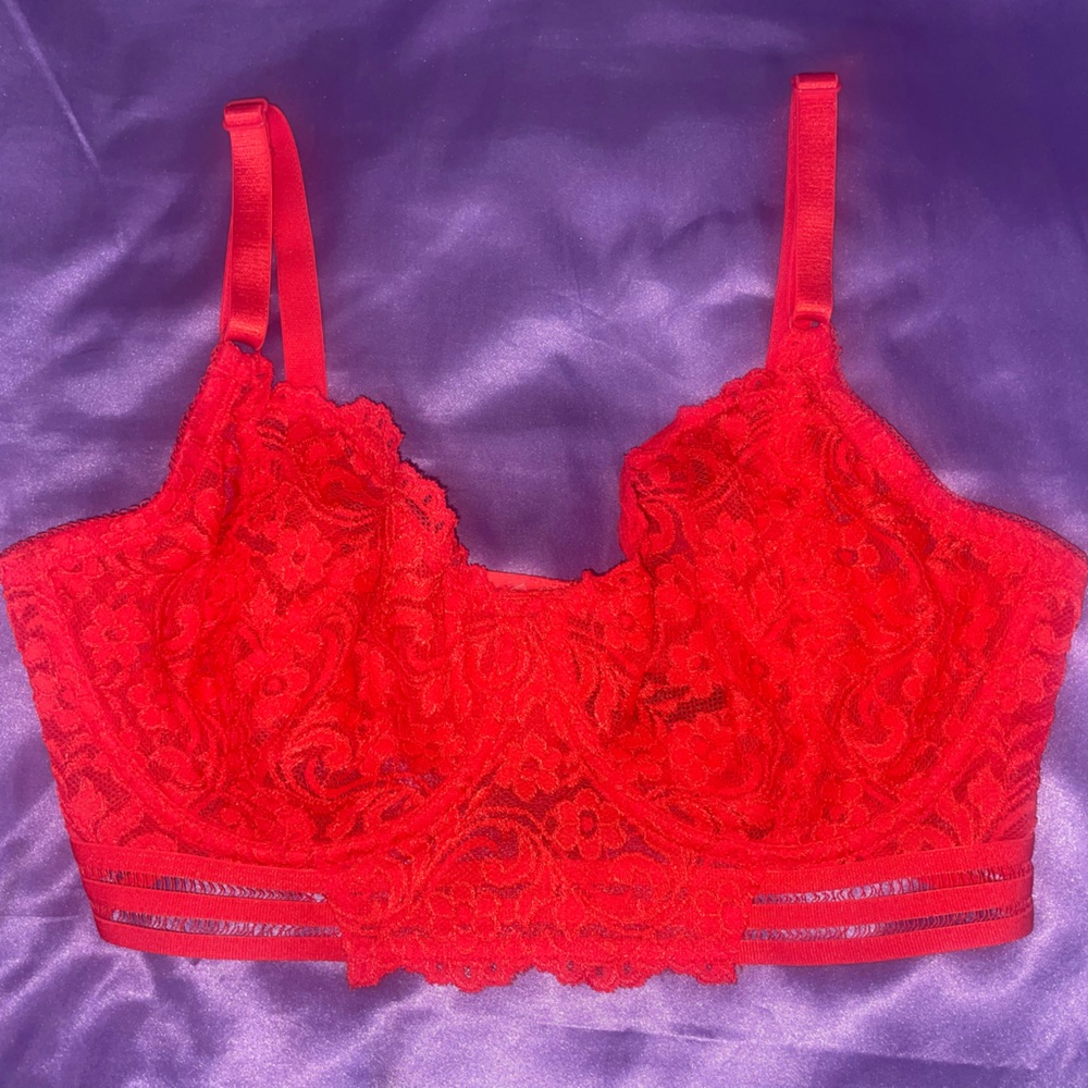 Smart & Sexy Orange Lace Bralette Size 36DD